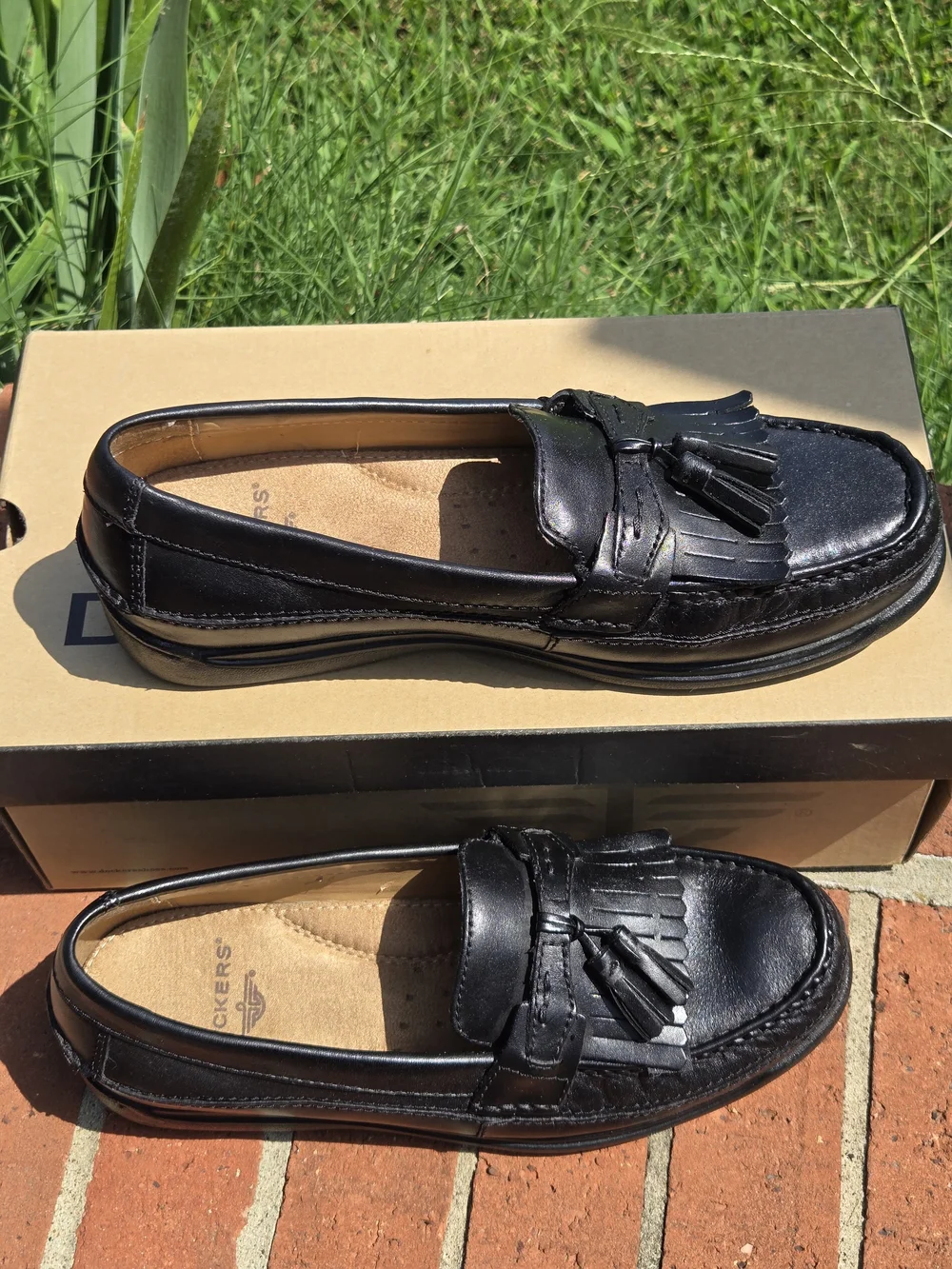 Mens Dockers Sinclair Black 90-7325 Tassel Loafers Size 8